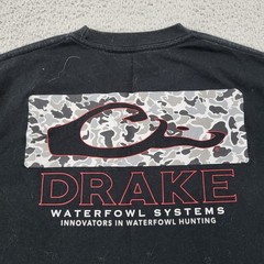 Drake Shirt Mens Medium Black Drake Waterfowl Systems Graphic