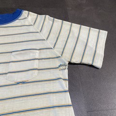 Vintage 60s 70s Montgomery Ward Striped T Shirt XL Distressed Worn Faded Surf