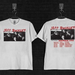 1995 Jeff Buckey On Tour AUSTRALIA 2 Side White Unisex T-shirt S-5XL KH14941