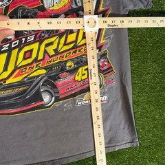 Gildan Eldora Speedway 2015 World 100 Racing T-Shirt Mens Medium Gray Dirt Track