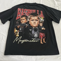 UFC Hasbulla Magomedov vs Everybody 100% Cotton Black T-Shirt Size Medium