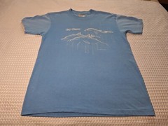 Vintage 1988 Dolphins Gulf Shores Souvenir Blue T-shirt Size L Oneita USA