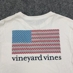 Vineyard Vines Shirt Mens Large White Flag Whale Pocket Long Sleeve Tee Tagless