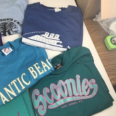 Lot of 6 Vintage Single Stitch T Shirts Random Mixed Sizes Variety Bundle Blues