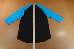 Hat And Beyond Mens Size Small Black Blue 3/4 Raglan Sleeve T-Shirt New