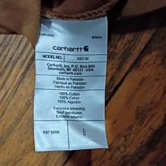 Carhartt Men’s L T-Shirt Brown Short Sleeve Crew Neck Loose Fit Pocket K87-M