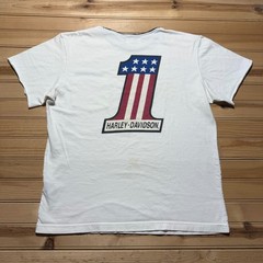 Harley-Davidson Racing Number 1 USA Flag Patriotic Pocket T-Shirt – Large
