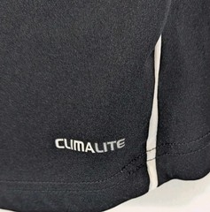ADIDAS Mens Climalite Shirt Black size Medium 3 White Stripes Back