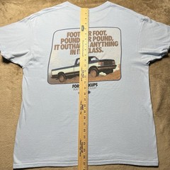 Ford F150 OBS Built Ford Tough Slogan T Shirt Mens Large Blue Truck Graphic Tee