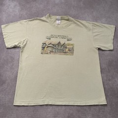 Vintage 90s Argyle Waterfalls Shirt Size XL Oceanfront Townhouse Tobago Beach