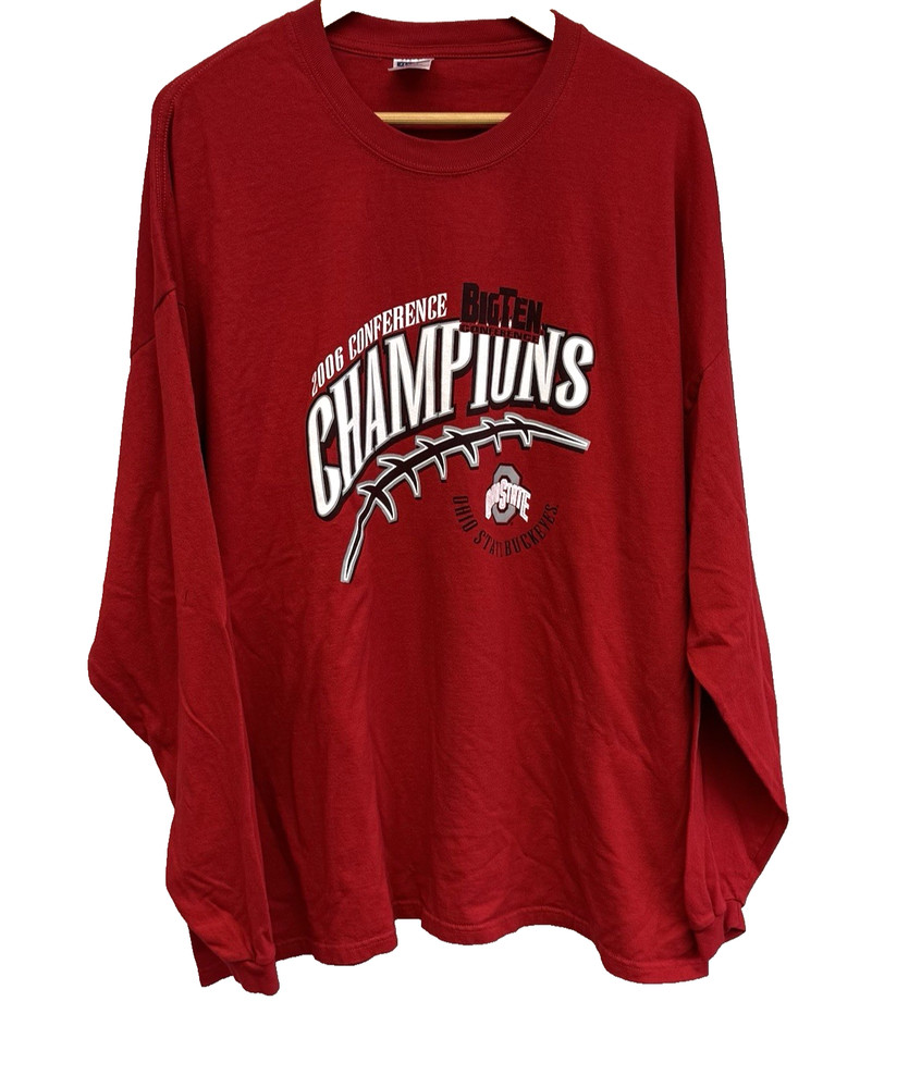 Ohio State Buckeyes T-Shirt Men’s 3XL Big Ten Conference Champions 2006 Red