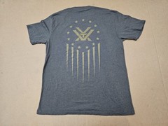 Vortex Optics Mens Large Graphic T-Shirt Gray Heather Distressed Logo Tee