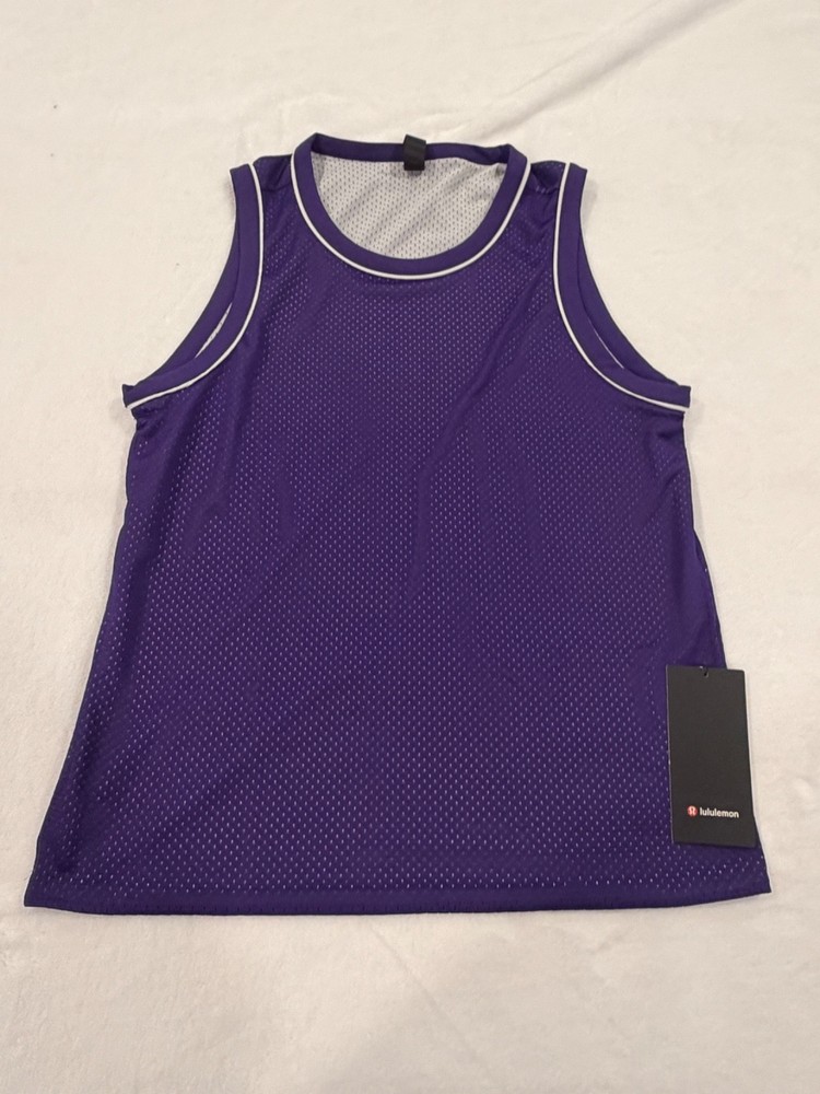 Lululemon Double Layered Mesh Reversible Tank Purple/White Men’s XL