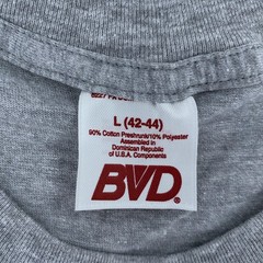Vtg BVD Shirt Mens L/XL Gray Pocket Crewneck Classic Tee T-Shirt Soft Blend