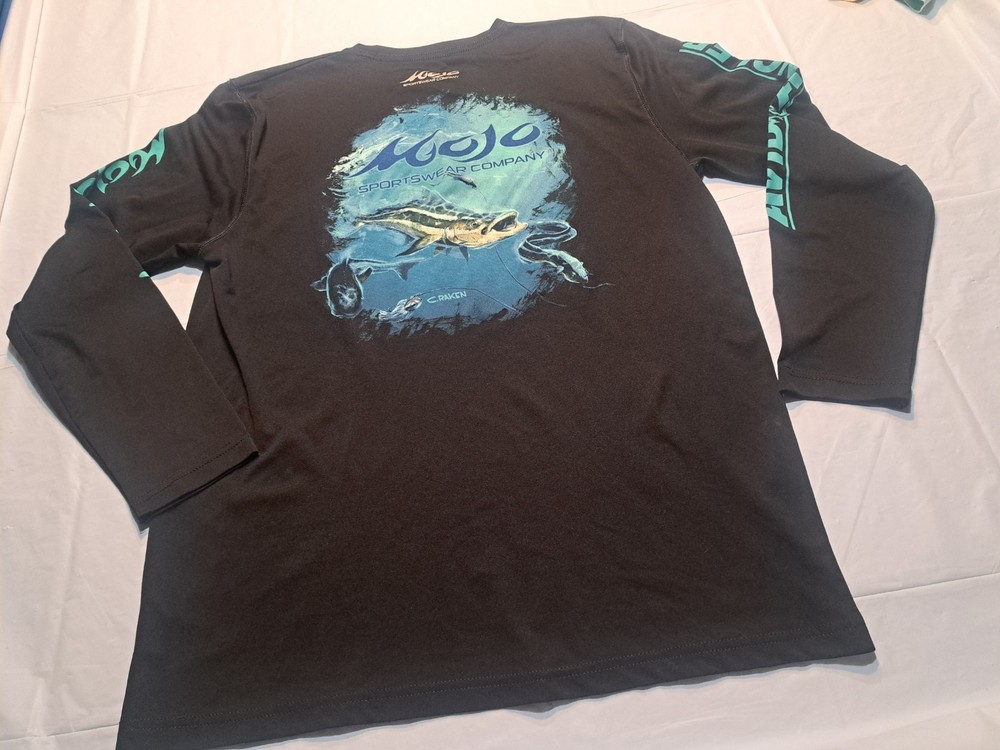 Mojo Sportswear Co. Fishing Shirt Long Sleeve Large Avid Angler St. Augustine FL