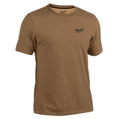 Milwaukee Men’s X-Large Brown Cotton/Polyester Short-Sleeve Hybrid Work T-Shirt