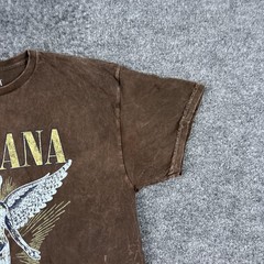 Nirvana Shirt Mens XL Brown In Utero Angel Live 93 Tour Graphic Tee Rock Music