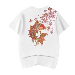 Niepce Japanese Streetwear T-Shirt Embroidery Graphic Tee for Men