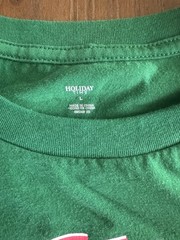 Holiday Time Men’s Green Gingerbread Man “OH SNAP!” Crewneck T-Shirt Size L