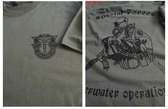 Combat Diver Special Forces Underwater Operations T-SHIRT Large USA 6oz