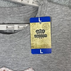 Galt T Shirt Men Large Gray American USA Home of the Brave HWY Sign NEW Patriot