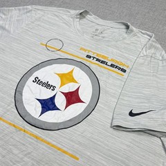 Nike Pittsburgh Steelers T-Shirt Mens XL Gray NFL Football Dri-FIT Team Apparel