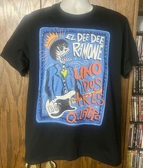 El Dee Dee Ramone Art of The Ramones Large T-Shirt Rare Official Licensed 2019
