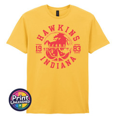 Hawkins Indiana 1983 T-Shirt Stranger Fan Top Vibrant Graphic Tee Kid Teen Adult