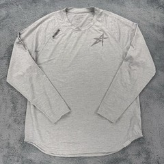 Legends Mens Enzo Long Sleeve T Shirt Size XXL Gray Curve Hem Sports Academy