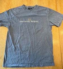 Jean-Michel Basquiat Graphic Blue short sleeve T shirt Classic style Medium