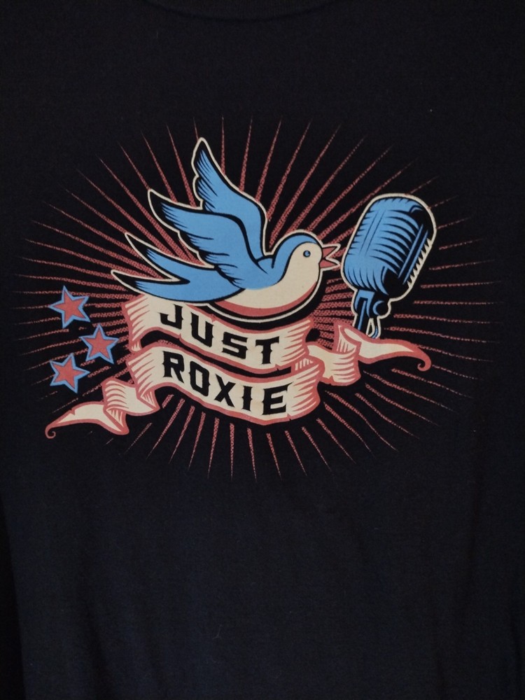 Just Roxie Band Tee Shirt Size Large Harmony Acoustics Americana Group From GA