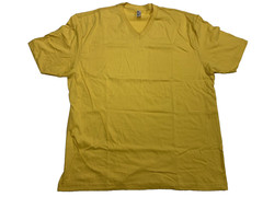 American Apparel Sustainable Collection USA MADE Vneck Tee 100% cotton Yellow XL