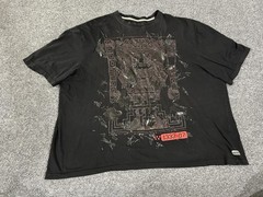Sean John Shirt Mens Big 4X Black Abstract Foil Graphic Tee 4XB Urban Street
