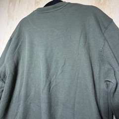 Work n’ Sport Thermal Waffle Knit Henley Long Sleeve Shirt LT Tall Olive Green