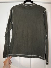 Men’s Vintage Y2K EXPRESS Long Sleeve American Indian #4 Shirt – Green – Small