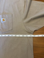 VTG Carhartt K87 Pocket Shirt Mens XLT Tall Desert Tan Workwear Fade Lines 2000s