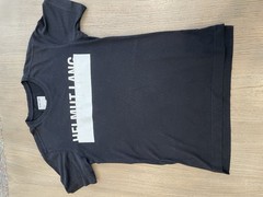 Helmut Lang Logo Bar Short Sleeve T-Shirt Black small