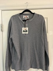 Free Planet Men Pull On Shirt Heather Gray Size M NWT