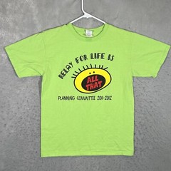 A1 Relay For Life Is All That Saved By The Cure T Shirt Adult Medium Green Mens