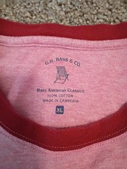 G.H. Bass & Co. T-Shirt Men’s Size XL light red Heathered Short Sleeves cotton