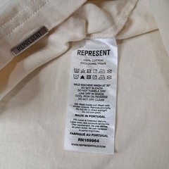 Represent Luggage Tag R Tee Permanent Vacation Travel Priority T-Shirt Men’s XL