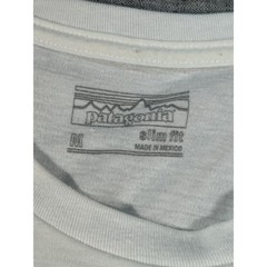 Patagonia P-6 Logo Shirt Mens Medium Slim Fit White Short Sleeve Crew 39061