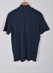 Men’s Prada Navy Blue Zip-Up Polo Shirt M Short Sleeve