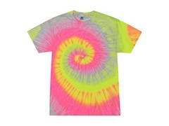 Multi-Color Rainbow New Tie Dye T-Shirts, Kids and Adult S to 5XL, Cotton 100%