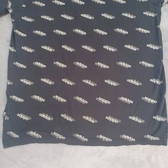 Adidas Shirt Medium Adult Black And White All Logo Short Sleeve Tee