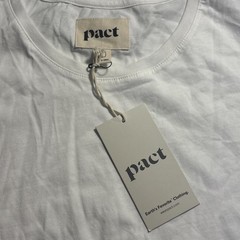 Pact Men’s White One For All Softspun Crew Neck Tee 100% Cotton L