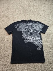 Xtreme Couture T Shirt Mens Large Black Skull Graphic Gothic Short Sleeve