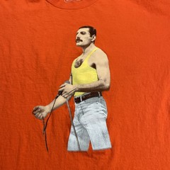 Freddie Mercury Graphic T-shirt Men XL Orange Music Official Merch