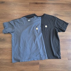 Carhartt Mens 2XL Loose Fit Short Sleeve Pocket T Shirt 2 Pc Lot Cotton K87