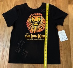 NWT Disney The Lion King The World’s #1 Musical T-Shirt Youth Size Y-L in Black